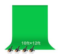 EMART Toile de Fond Verte de 3 x 3,6m Greenscreen Pliable et Lavable