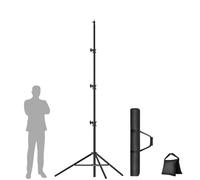 EMART Trépied D'éclairage 400cm, Support de Lumière en Aluminium avec 1/4” et 3/8”, Trépied Télescopique à Suspension Pneumatique Support Capacité de Charge 9,9kg pour Appareil Photo, Eclairage Vidéo