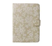 emartbuy Housse Folio Coque Etui De Protection Universel 7 Pouces - 8 Pouces, Vintage Floral Beige avec Stylet, Fentes pour Cartes Et Fonction Inclinable, Adaptée Aux Appareils Listés Ci-Dessous
