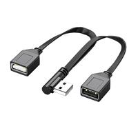 EMASDGEY Câble répartiteur USB 1 vers 2 avec double port femelle 480 Mbps pour diverses utilisations à la maison et à la voiture USB chargeur de voiture