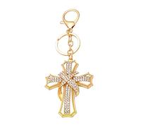 EMASDGEY Porte-clés crucifix en cristal pour sac de voiture, sac à main, bijoux