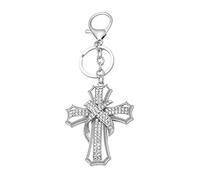 EMASDGEY Porte-clés crucifix en cristal pour sac de voiture, sac à main, bijoux