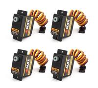 EMAX ES09MD - Servo numérique en métal, 14.8g, étanche, RC, Compatible avec Les Voitures, hélicoptères, Bateaux, Avions, Accessoires(ES09MD 4PCS)