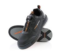 EMAX Pro Bowl Freneza Chaussures de bowling pour homme avec semelle interchangeable Semelle et pioche interchangeables, Noir/orange, 43 EU