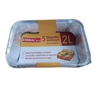 EMBAL'ALU Barquette alu 2Lx5