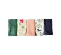 Emballage 5pcs Faculaire Polyvalent Serviette Carrée Serviette Bain Douce Serviette Bain Douce 4 Couches En Tissu Burp Coffret Pour Les Nourrissons Serviette Pour Le Visage