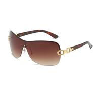 Emballage Courbe surdimensionné Autour de Lunettes de Soleil Verres de Soleil pour Femmes pour la Mode Femelle sans Monte des Lunettes de Soleil Dames