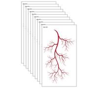 Emballage De 10 Vaisseaux Sanguins Réalistes Des Tatoueurs Temporaires Étanches Autocollants Pour Halloween Cosplay Et Effrayant Costumes Effects Sensitif Skin Sket Tattooes Stickers