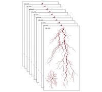 Emballage De 10 Vaisseaux Sanguins Réalistes Des Tatoueurs Temporaires Étanches Autocollants Pour Halloween Cosplay Et Effrayant Costumes Effects Sensitif Skin Sket Tattooes Stickers