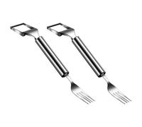 Emballage De 2 Coupeurs Pastèque Professionnel Et Fourchette En Acier Inoxydable Duals Fruit Slicer Outil Pour La Cuisine En Acier Inoxydable Slicer Pastèque