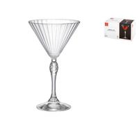 Emballage De 6 Verres En Verre Transparent Modèle AMERICA ’20 Martini