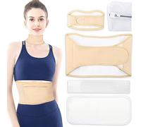 Emballage de compresse à l'huile de ricin biologique: Kit de compresses d'huile de ricin pour la détoxification la constipation thyroïdienne - Compresses en flanelle de coton réutilisables pour taille