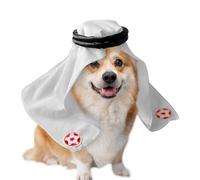 Emballage de la tête de compagnie - Méditerranée Desert Puppy Head Wraps for Pet Times, Accessoires de fête de fête avec un look de costumes ludiques, mignon Tenue de costume pour chiens et chats, Hal