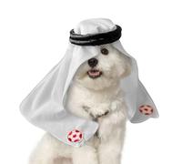 Emballage de la tête de compagnie - Méditerranée Desert Puppy Head Wraps for Pet Times, Accessoires de fête de fête avec un look de costumes ludiques, mignon Tenue de costume pour chiens et chats, Hal