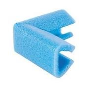 Emballage garrigou - Lot 50 angles coins U mousse bleu recyclé format 100 x 100 m/m en forme de U 20/35 pour la protection des cadres tableaux lors de déménagements ou lors d'expédition