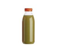 emballage garrigou lot de 100 petites bouteilles réutilisables jus de fruit en plastique transparent avec couvercle orange inviolable - 250 ml bouteille à jus de fruits, smoothie, lait et boissons