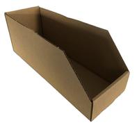 emballage garrigou Pack de 100 bacs, becs de stockage en carton brun, Dimensions 300x100x110 mm