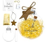 Emballage pour cadeaux en argent pour Noël, argent joliment emballé avec « Joyeux Noël » et emballage original pour les bons d'achat, boules de Noël de 10 cm, décoration de Noël et idées cadeaux