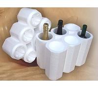 Emballage protecteur en polystyrène universel pour 6 bouteilles(paquets de 30pcs)