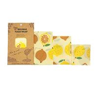 Emballage réutilisable en Cire d'abeille - Ensemble d'emballages Alimentaires réutilisables - 3 pièces zéro déchet, Sac d'emballage de Stockage Alimentaire Biologique et Durable pour Pain,