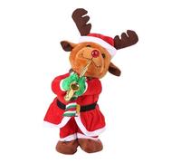 Emballage Santa Clau Milu Bonhomme de neige Noël Peluche Sapin de Noël électrique Peut chanter Danse Cadeau Surprise électrique (B, Taille unique)