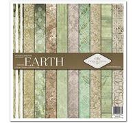 Emballage Scrapbooking 12 X 12 Pouces,Papier Scrapbooking,Papier Décor,Papier Carton-310 X 320 Mm (Four Elements-Earth -Sls-013)