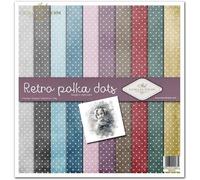Emballage Scrapbooking 12 X 12 Pouces,Papier Scrapbooking,Papier Décor,Papier Carton-310 X 320 Mm (Retro Polka Dots -Sls-015)