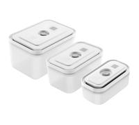 Set de 3 boîtes sous vide plastique rectangulaire Blanc TS
