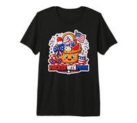 Emballé avec Pride Kawaii Pique-Nique du 4 Juillet T-Shirt Haut de Gamme