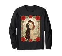 Emballé dans Un Monde de Roses Design Art Nouveau Manche Longue