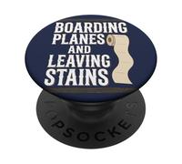 Embarrassement d'avions Laissant des Taches drôle et embarrassant aéroport PopSockets PopGrip Adhésif