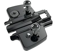 Embase cruciforme à visser - Décor : Noir Obsidien - Distance : 3 mm - HETTICH