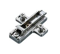 Embase cruciforme avec eurovis 37x32mm zamak argentée 0mm - - BARGR39/16