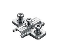Embase cruciforme avec eurovis type B2VGH 37x32mm réglable en hauteur 0mm finition argent - SALICE - B2VGH09/17