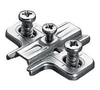 Embase cruciforme avec eurovis type B2VGH 37x32mm réglable en hauteur 0mm finition argent - - B2VGH09/17