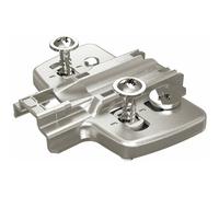 Embase cruciforme pour montage d'angle - avec vis et manchons - distance 3 mm - 1 pièce HETTICH