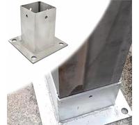 Embase d'ancrage à Bride réglable pour clôtures, pergolas et terrasses - Ancrage Robuste pour Poteau en Bois avec vis et Accessoires (95 x 80 mm) - Solutions d'installation Rapides et Facile