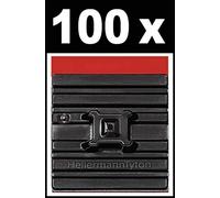 Embase de fixation HellermannTyton FMB4APT-A-PA66HS-BK (100) 151-02219 noir autocollant base flexible, 4 voies 100 pc(s)