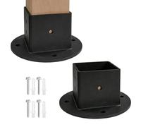 Embase de poteau 5,08x5,08 cm Support Carré Métal Robuste Sans Perçage 5,08 | Support Garde-Corps Terrasse Pour tonnelles porches boîtes aux lettres pieds de table balcons clôtures