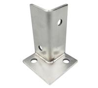 Embase De Poteau Réglable, Couvre-pied De Colonne, Support De Base, 2 Pièces, 4 Pièces, Argent, Code D'angle De Colonne, Connecteur De Clôture Carré Universel(2PCS)