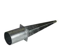 Embase En Acier Galvanisé Ronde Ø 100 Mm 60 Cm Pour Poteau