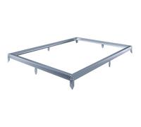 Embase en acier galvanisé pour serre jardin ""Basilic"" - 4,75 m² - Gris