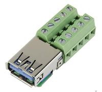 Embase femelle USB 3.0 - TRU COMPONENTS - USB-AFT-2 - Couleur verte - Horizontale - 1 pièce