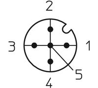 Embase M12 Lutronic 1230 05 T16CW 0,5m 1238 embase mâle 0.50 m Nombre de pôles: 5 1 pc(s)