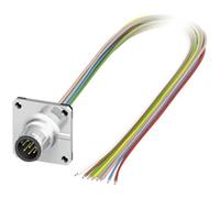 Embase mâle M12 pour capteurs/actionneurs Phoenix Contact SACC-SQ-M12MS-8CON-25F/0,5 1441561 Pôle: 8 Contenu: 1 pc(s)