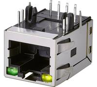 Embase modulaire femelle, 1 Port, CAT 3 EDAC A63-113-331P4D2 RJ45 embase femelle horizontale Pôle: 8P8C métal 1 pc(s)