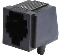 Embase modulaire femelle econ connect MEB6/6P RJ12 embase femelle horizontale Pôle: 6 noir