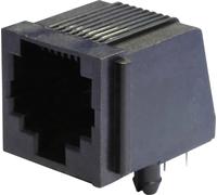 Embase modulaire femelle econ connect MEB8/8P RJ45 embase femelle horizontale Pôle: 8 noir