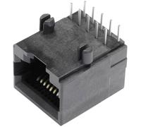 Embase modulaire femelle non blindée BEL Stewart Connectors SS64100-018F RJ48 embase femelle horizontale Pôle: 10P10C noir