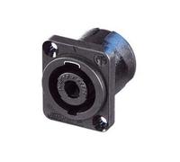 Embase Speakon, 4 Points Mâle, Noir, Type D - Neutrik